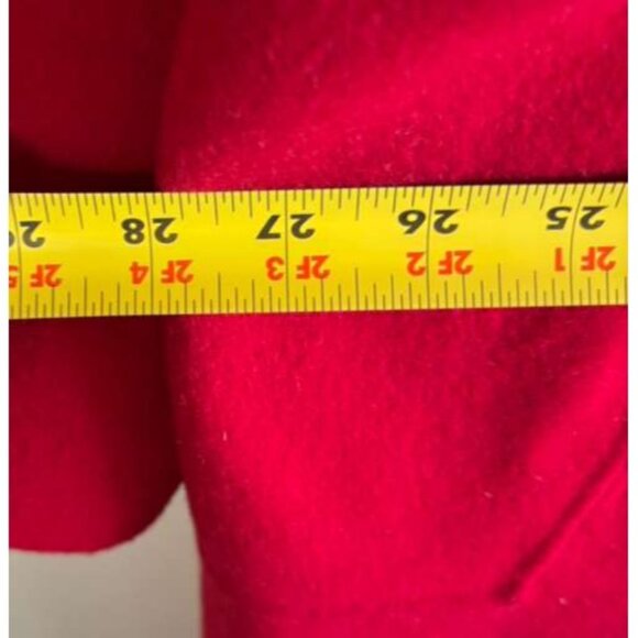 Bloomingdales Now Women Wool Coat Classic Button Up Elegance Red Size 20w - Picture 5 of 11